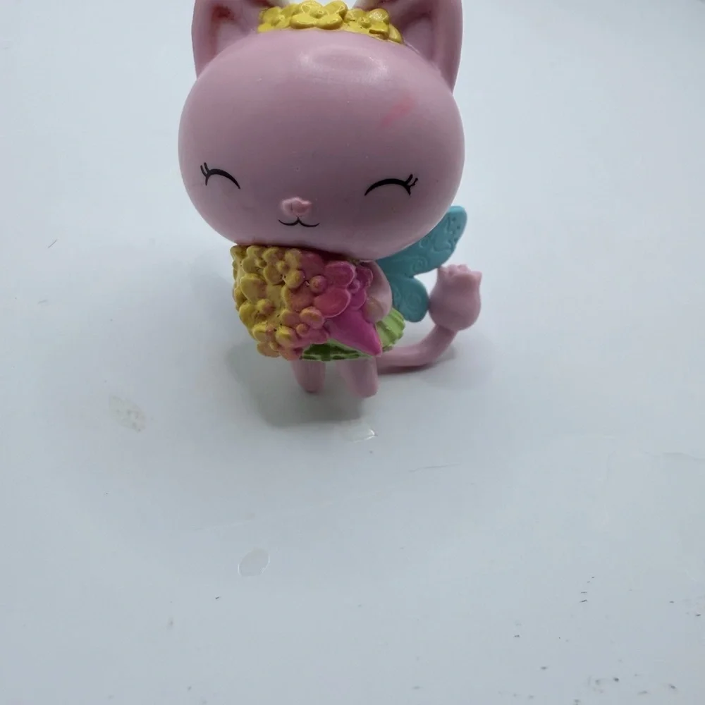 Gabbys Playhouse kitty fairy Pink Cat Figurine Flowers cake topper - Picture 2 of 8